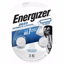 CR2032 3V Energizer Ultimate Lithium batteri 2 pakke